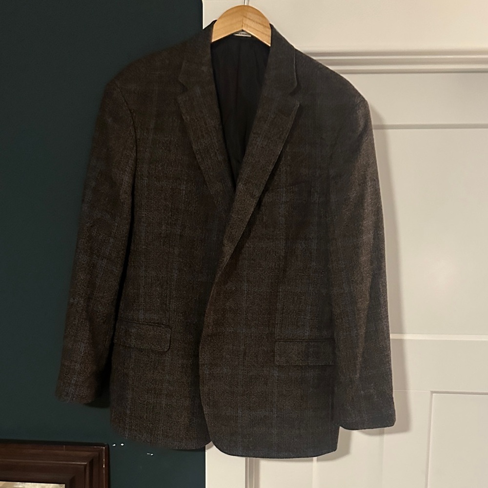 Joseph Abboud Dark Brown Plaid Blazer
